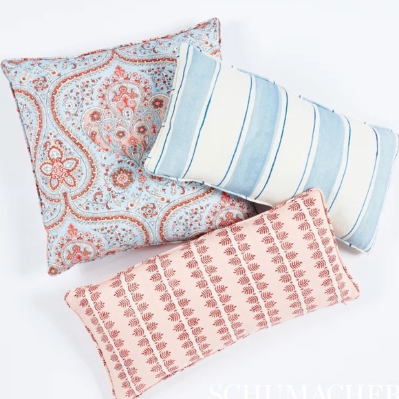 Schumacher Hand Block Print Alva Fabric - 1 Yard - Picture 5 of 5